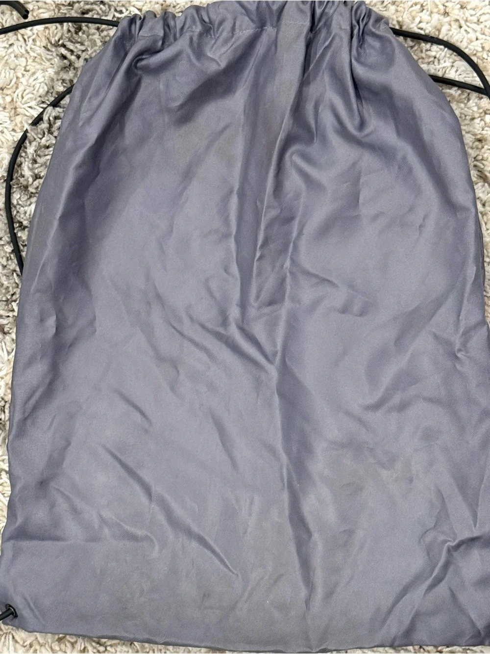 Alexander Wang Gray Drawstring Backpack with Black Cords